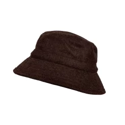 Men’s Abraham Moon Plain Tweed Bucket Hat -Fashion Accessories Shop 1 3005 Brown