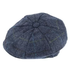 Men's Abraham Moon Check Tweed Newsboy Cap