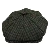 Men's Abraham Moon Tweed Dogtooth Check Newsboy Cap