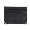 Men's Heritage Pebble Grain Leather Card Holder With Gilt Corners