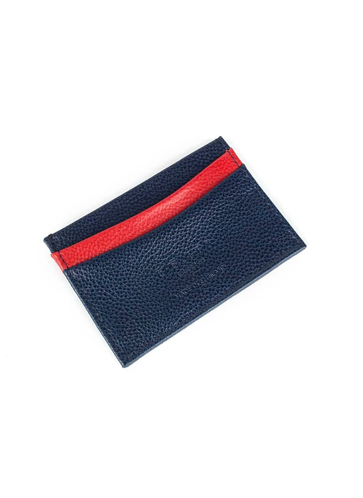 Men's Heritage Two-Colour Pebble Grain Leather Card Holder 1 Men's Heritage Two-Colour Pebble Grain Leather Card Holder