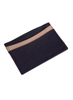 Men's Heritage Handmade Pebble Grain Lambskin Leather Card Holder -Fashion Accessories Shop 12 2039InkStone2