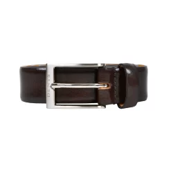 Men’s Heritage Lined Full-Grain Leather Belt -Fashion Accessories Shop 12 4600 Dark Brown 3 Cut out