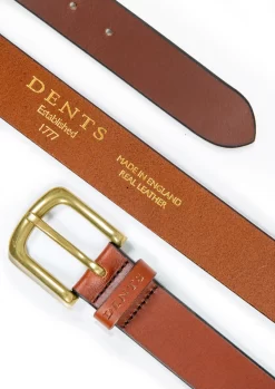 Men’s Heritage Lined Full-Grain Leather Belt With Brass Buckle -Fashion Accessories Shop 12 4604Tan 4 scaled
