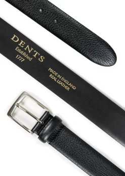 Men’s Heritage Pebble-Grain Leather Belt -Fashion Accessories Shop 12 4606Black 4 scaled