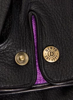 Men's Heritage Three-Point Cashmere-Lined Deerskin Leather Gloves -Fashion Accessories Shop 15 1011 black 3