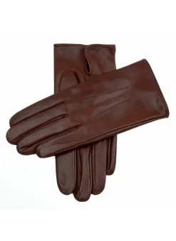 Men's Heritage Three-Point Silk-Lined Leather Gloves -Fashion Accessories Shop 15 1027EnglishTan