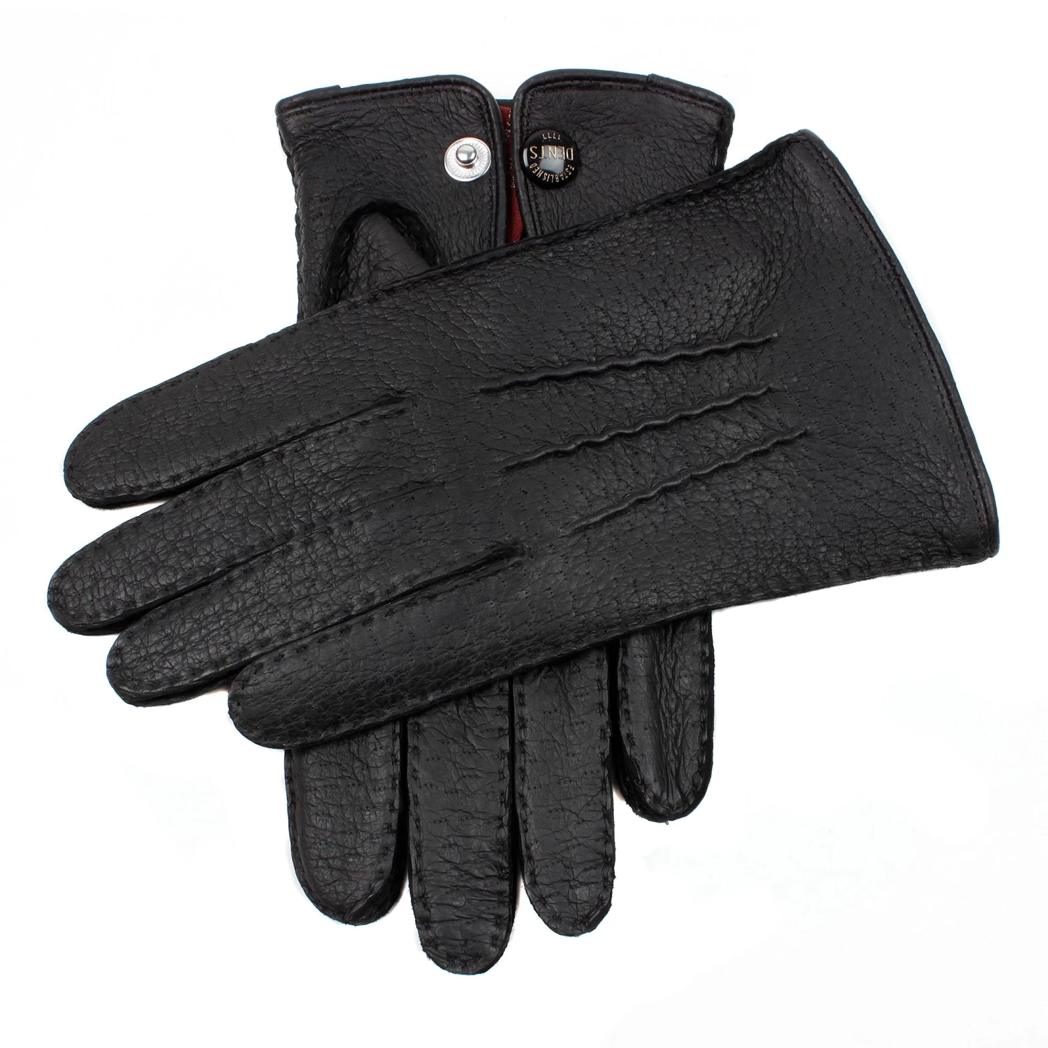 Men's Heritage Handsewn Three-Point Peccary Leather Gloves 1 Men's Heritage Handsewn Three-Point Peccary Leather Gloves
