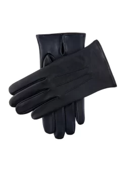 Men's Heritage Touchscreen Three-Point Leather Gloves -Fashion Accessories Shop 15 1100 Navy