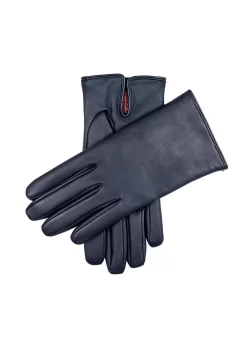 Men's Heritage Touchscreen Cashmere-Lined Leather Gloves -Fashion Accessories Shop 15 1116 Navy