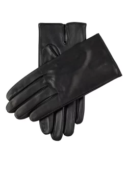 Men’s Heritage Touchscreen Silk-Lined Leather Gloves -Fashion Accessories Shop 15 1117Black