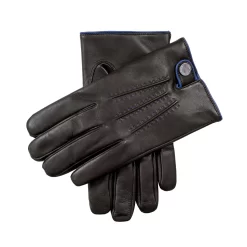 Men’s Heritage Cashmere-Lined Leather Gloves With Contrast Details