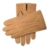 Men’s Heritage Handsewn Three-Point Cashmere-Lined Buckskin Leather Gloves