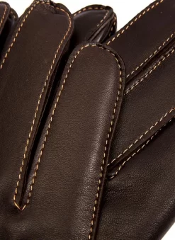 Men's Heritage Three-Point Cashmere-Lined Leather Gloves With Colour Contrast Details -Fashion Accessories Shop 15 1514 brown tangerine tangerine tangerine 5 61b13cc5 b50c 41fe abbe 4d36b07ea08b