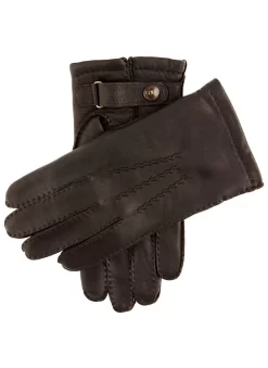 Men's Heritage Handsewn Three-Point Cashmere-Lined Leather Gloves -Fashion Accessories Shop 15 1529 Brown