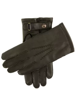 Men's Heritage Handsewn Three-Point Cashmere-Lined Leather Gloves -Fashion Accessories Shop 15 1529 Hunter