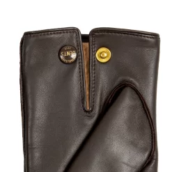 Men's Heritage Three-Point Fur-Lined Leather Gloves -Fashion Accessories Shop 15 1590 Brown Beige 5