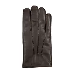 Men's Heritage Three-Point Fur-Lined Leather Gloves -Fashion Accessories Shop 15 1590 Brown Grey 2