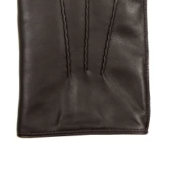 Men's Heritage Three-Point Fur-Lined Leather Gloves -Fashion Accessories Shop 15 1590 Brown Grey 4