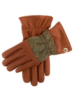 Men's Heritage Cashmere-Lined Harris Tweed And Deerskin Leather Gloves -Fashion Accessories Shop 15 1598 Havana Olive Pine e4c26e42 96ef 4e36 a993 55f8bd6f43fd