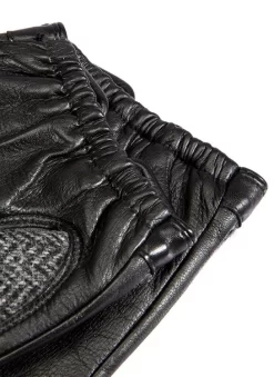 Men's Heritage Cashmere-Lined Abraham Moon Herringbone Tweed And Leather Gloves -Fashion Accessories Shop 15 1636 black 4 8a81667a b3a1 4d89 bdb2 43a3e53d1ec9