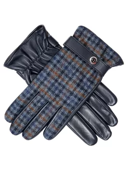 Men's Heritage Cashmere-Lined Abraham Moon Tweed And Leather Gloves