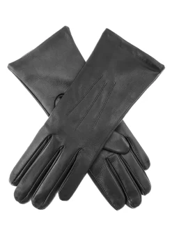 Women's Heritage Touchscreen Three-Point Silk-Lined Leather Gloves -Fashion Accessories Shop 17 1149 Black f20eb61f 8f91 41bf aff3 a2f127104bf4