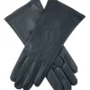 Women's Heritage Touchscreen Three-Point Silk-Lined Leather Gloves