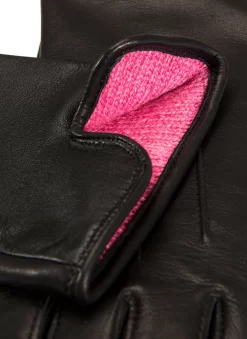 Women's Heritage Touchscreen Three-Point Cashmere-Lined Leather Gloves 12 Women's Heritage Touchscreen Three-Point Cashmere-Lined Leather Gloves -Fashion Accessories Shop 17 1151 Black 2