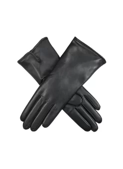 Women’s Heritage Touchscreen Cashmere-Lined Leather Gloves -Fashion Accessories Shop 17 1157 Black Rose