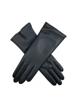 Womenâs Heritage Touchscreen Cashmere-Lined Leather Gloves