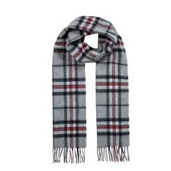 Heritage Bold Check Cashmere Scarf With Tassels