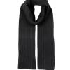 Men's Ribbed Lambswool Blend Knitted Scarf