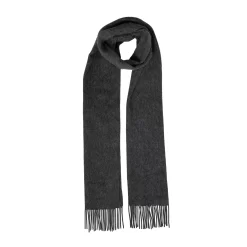 Men's Lambswool Scarf With Tassels -Fashion Accessories Shop 2 2355 Charcoal NEW
