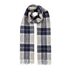 Men's Lambswool Scarf With Tassels -Fashion Accessories Shop 2 2355 Silver Bannockbane
