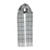 Men’s Windowpane Check Lambswool Scarf With Tassels