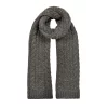 Men’s Cable Knit Scarf With Marl Yarn