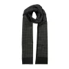Men’s Reversible Dogtooth Scarf With Fringe Ends