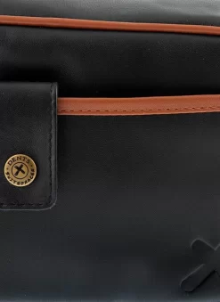 Men's The Suited Racer Smooth Nappa Leather Wash Bag -Fashion Accessories Shop 23 1102 black highway tan 2