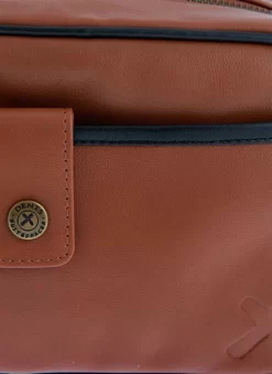 Men's The Suited Racer Smooth Nappa Leather Wash Bag -Fashion Accessories Shop 23 1102 highway tan black 2