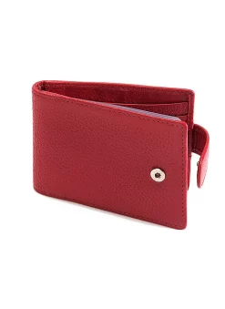 Men's Pebble Grain Leather Card Holder With RFID Blocking And Tab