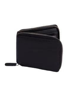 Men's Smooth Nappa Leather Zip-Round Wallet With RFID Blocking And Coin Purse