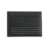 Men's Contrast Stitch Pebble Grain Leather Card Holder With RFID Blocking