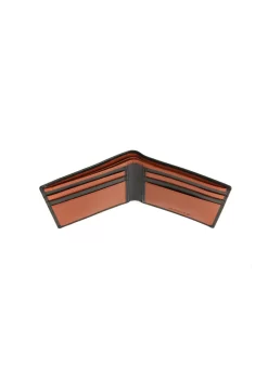 Men's Two-Colour Smooth Nappa Leather Bifold Wallet With RFID Blocking -Fashion Accessories Shop 23 5541 20black high tan 3