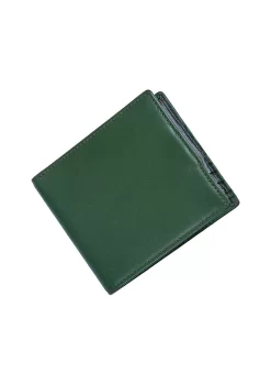 Men's Smooth Nappa Leather Bifold Wallet With RFID Blocking -Fashion Accessories Shop 23 5550 Olive English Tan 5