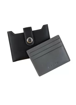 Men's Smooth Nappa Leather Card Holder With RFID Blocking And Case