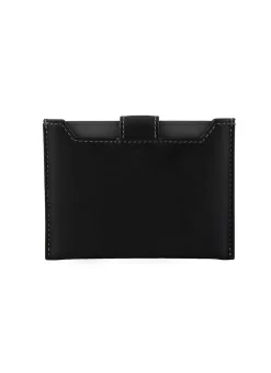 Men's Smooth Nappa Leather Card Holder With RFID Blocking And Case -Fashion Accessories Shop 23 5551 Black Slate 3