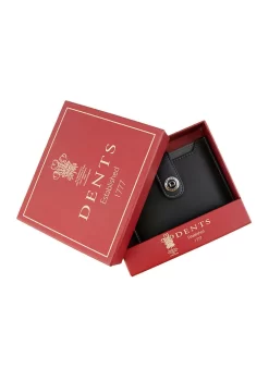 Men's Smooth Nappa Leather Card Holder With RFID Blocking And Case -Fashion Accessories Shop 23 5551 Black Slate 6