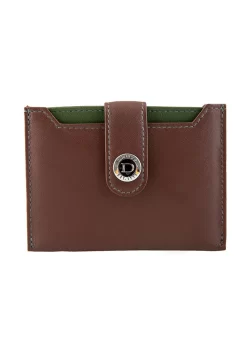 Men's Smooth Nappa Leather Card Holder With RFID Blocking And Case -Fashion Accessories Shop 23 5551 English Tan Olive 2
