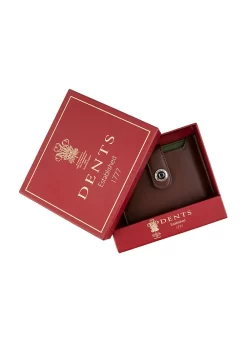 Men's Smooth Nappa Leather Card Holder With RFID Blocking And Case -Fashion Accessories Shop 23 5551 English Tan Olive 6